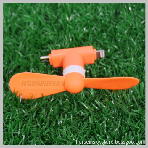 Cell Phone Fan Fan with Custom Logo OEM Super USB Mini Fan Flexible T-Type 2 in 1 Phone Fan